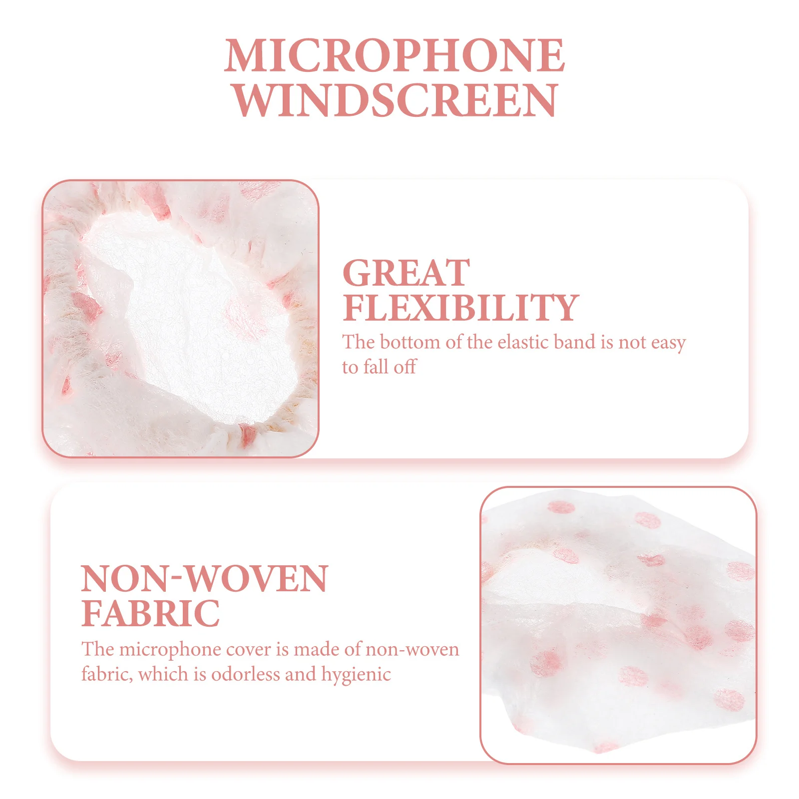 Microphone Covers Non-Woven Disposable Windscreen For Handheld Mic Ktv Music Performance Recording Protection Bulk