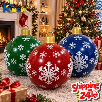1-5PCS Perfect Inflatable Christmas Ball Outdoor Decoration Ornament Prop for Garden Yard…