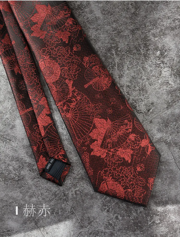8cm Neue Blumenkrawatte für Herren Vintage Luxus-Krawatte mit Bambus- & Blumenmuster für Anzug und Hemd – Detail 23