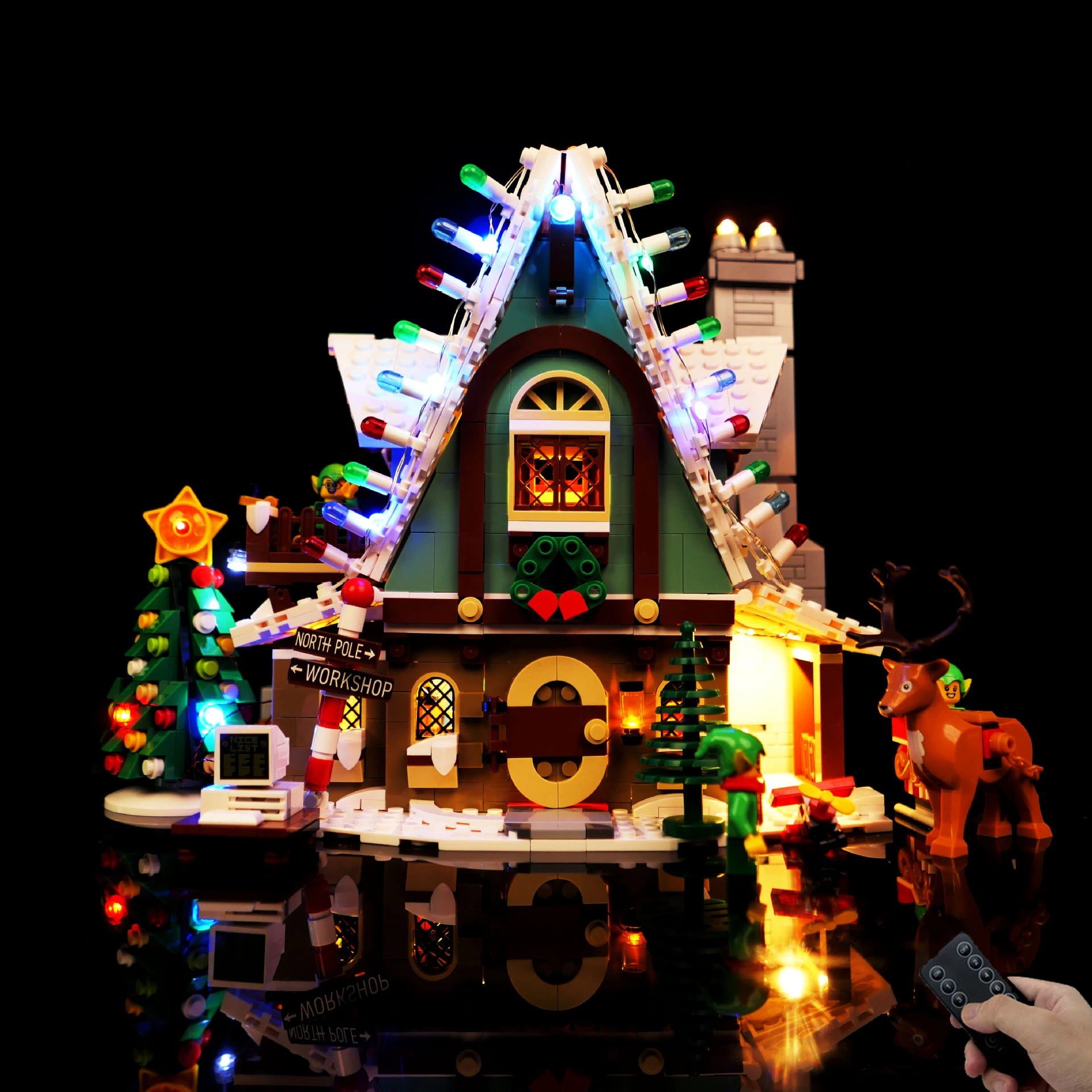 

DIY LED Light Kit Alpine Holiday Cabin Light Kit Dynamic RGB LED for 10275 Festive Village Display (Lights Only)