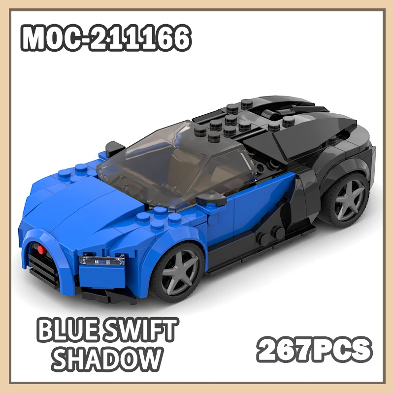 

MOC-211166 Speed Champions Series Blue Swift Shadow Building Block Model Brick DIY Creative Gifts Beginner Collectibles 267PCS