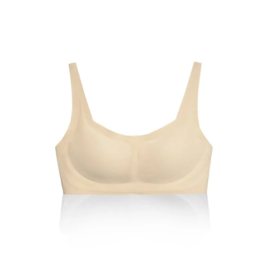 

Solid Color Seamless Push Up Bra Adjustable Breathable Wire-free Underwear Lingerie Invisible Tops Training Fitness Bra Girls