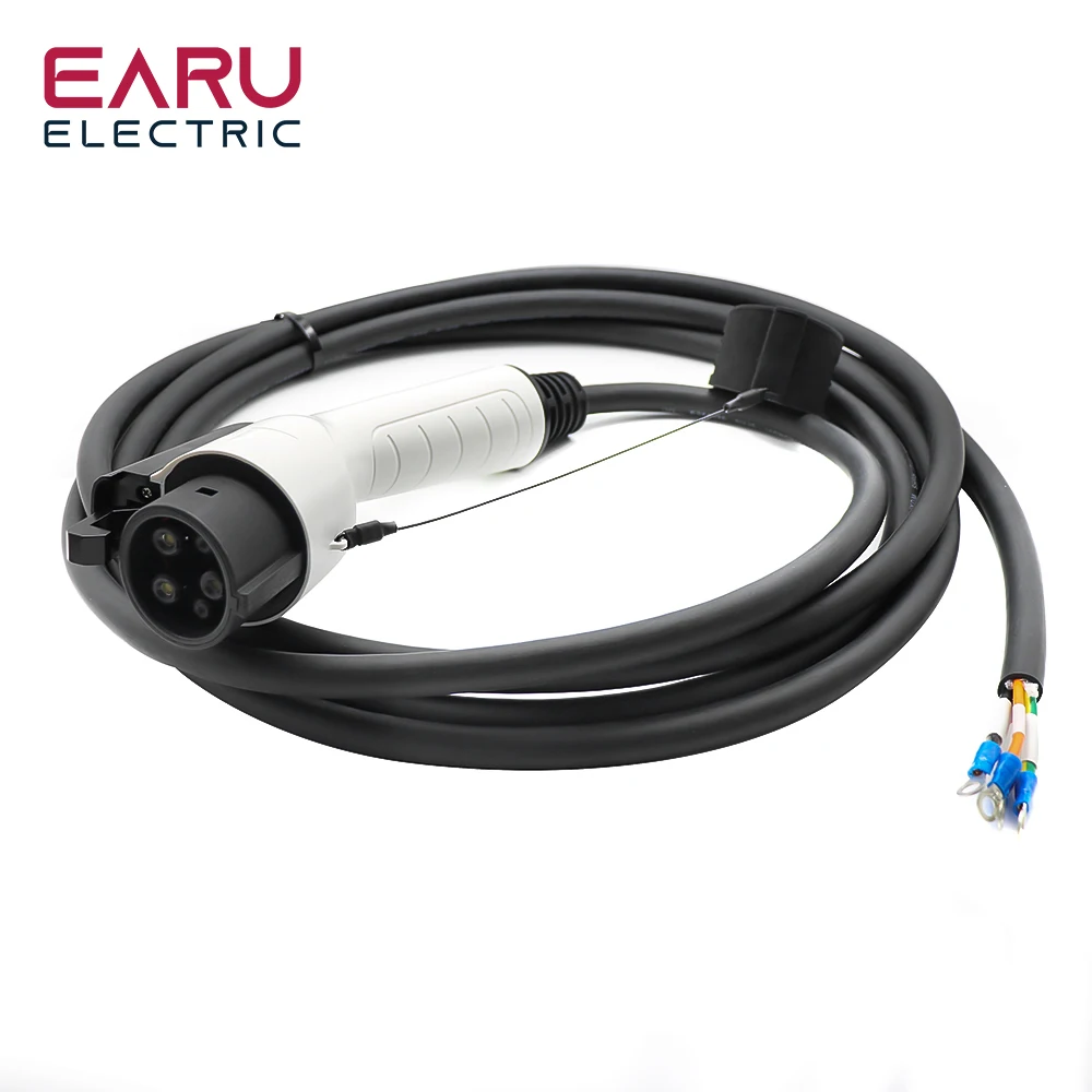 

EV Charger Plug With Cable Type1 SAE J1772 16A 1Phase Car Charging Station 3Phase 11KW 22KW J1772 Cord for Electric Vehicle