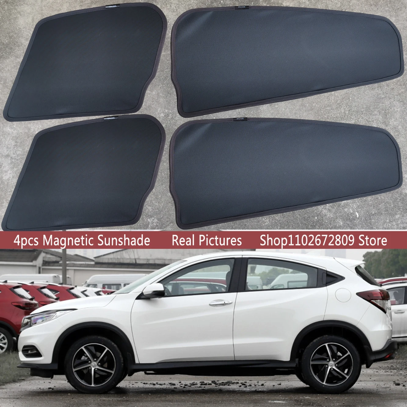 Magnetic Car Sunshade Shield Front Windshield Frame Curtain Sun Shades  For Honda HR-V Vezel 2015 - 2021 HRV 2020  Accessories