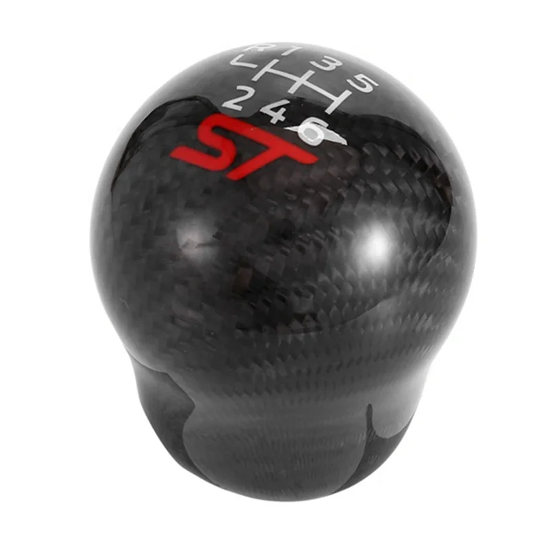 6 Speed Car Racing ST Carbon Fiber Gear Shift Knob for Ford Focus ST RS Fiesta ST