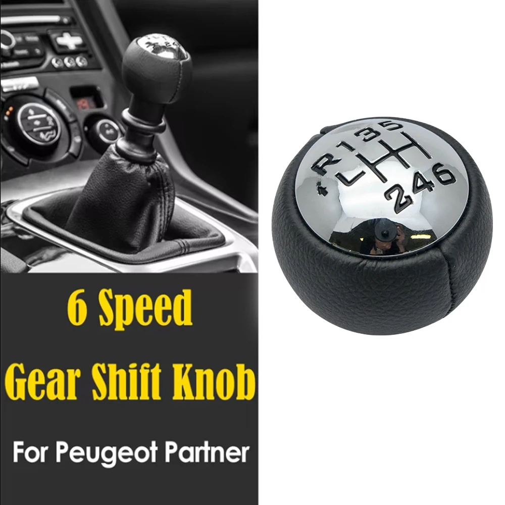 For Peugeot 307 308 3008 407 5008 807 Partner B9 Tepee Citroen C3 C4 C8 5/6 Speed Gear Stick Shift Knob Car Shift Lever