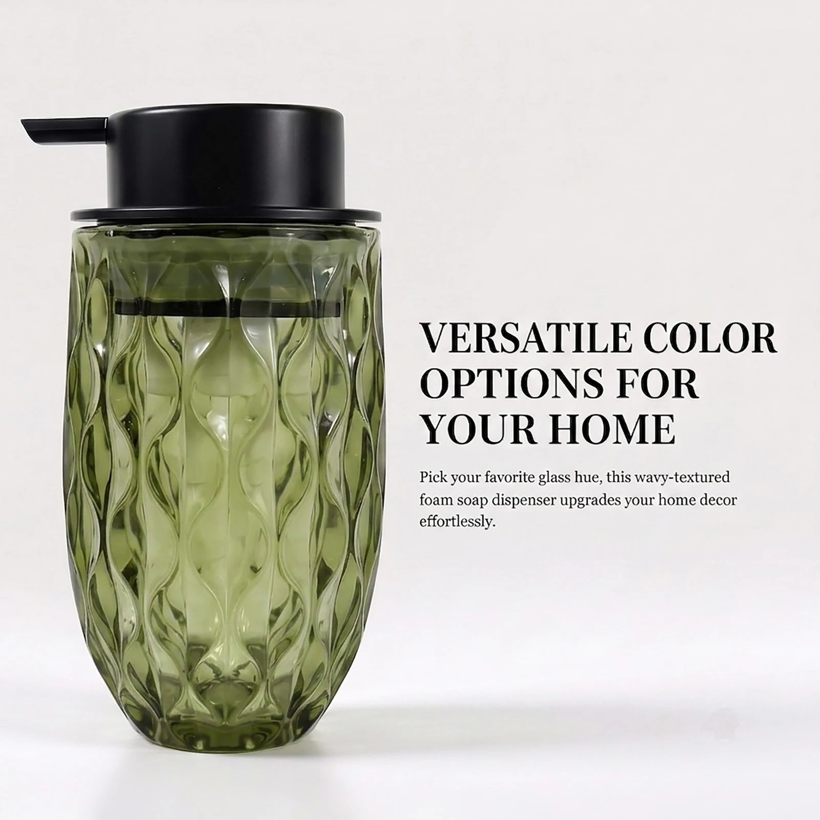 Amber Leopard Print Glass Foaming Soap Dispenser 300ml Refillable Hand Soap Dispenser Bathroom Countertop Wash Bottle