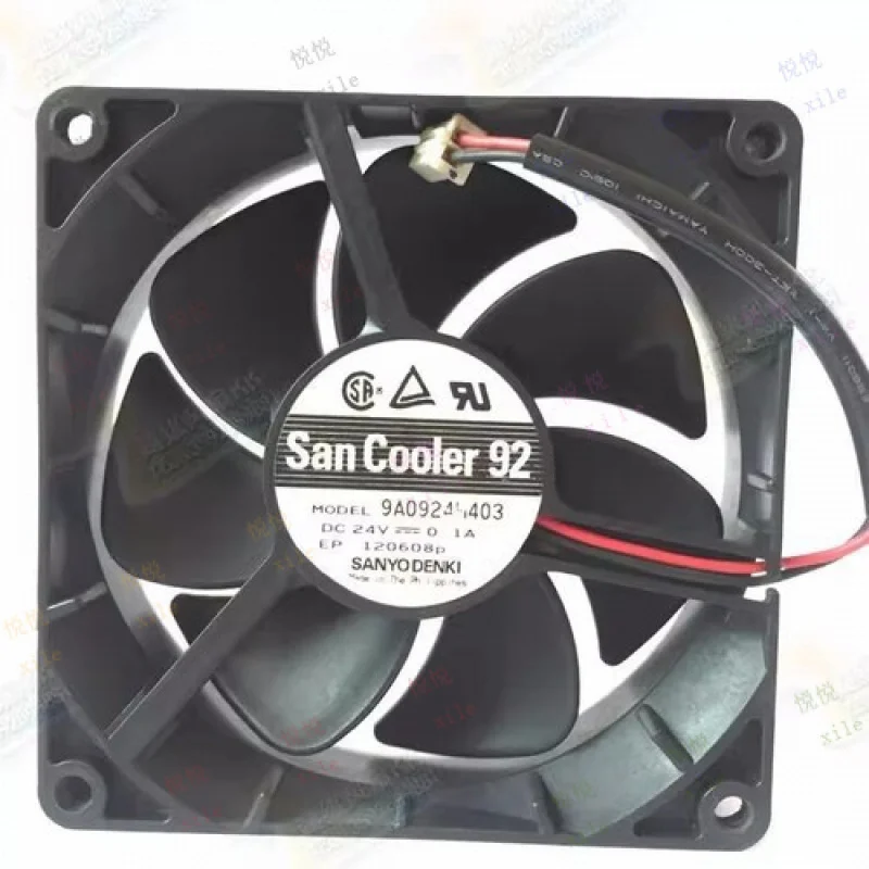 

L+ for Sanyo 9A0924H403 DC24V 0.1A 2-Pin Dual Ball Inverter Cooling Fan