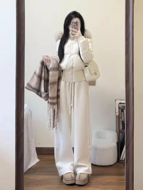 

Chic ort Cotton Jaet with Hood Korean Sle Commute Faion Winter Outerwear Gentle Wind Small Size High-End Feeling
