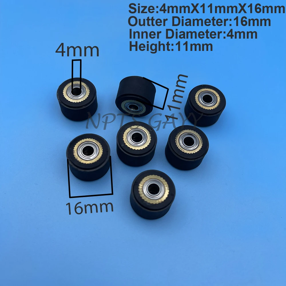 3PCS For Graphtec Cutting Paper Pressure Pinch Roller for CE5000 CE6000 FC8600 FC8000 Press Push Roller Wheel Bearing Copper