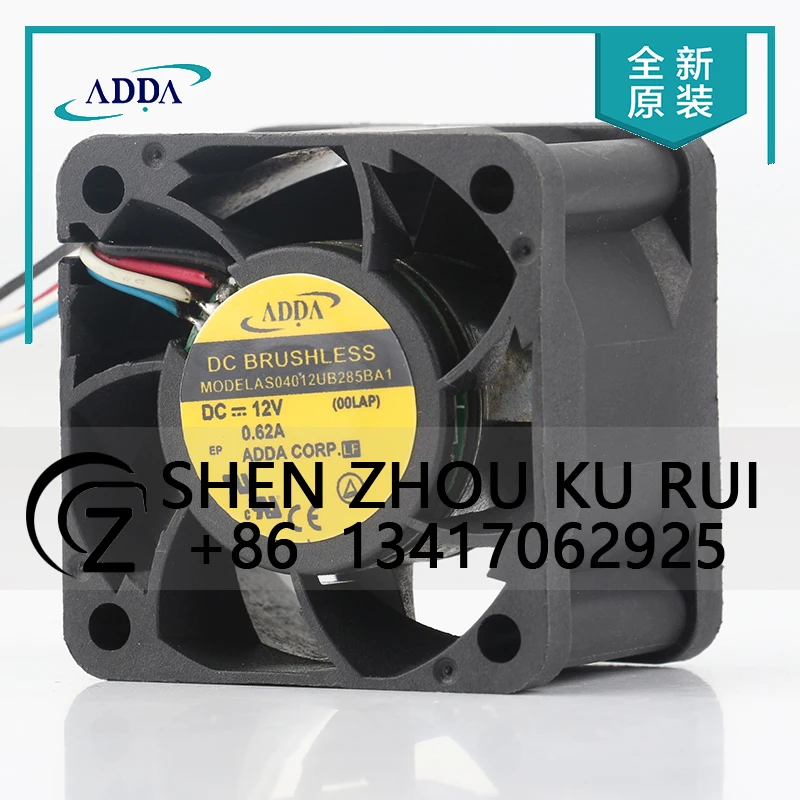 

AS04012UB285BA1 case fan ADDADC DC12V 0.62A 4CM 4-wire server PWM speed regulation Cooling fan 4028 40X40X28MM