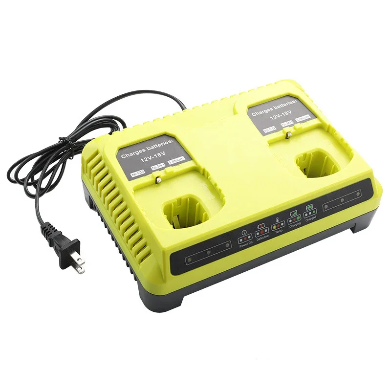 P117 6A Dual Charger for Ryobi 12V-18V Li-ion NI-CD NI-HM Battery P107 P108 P118 Lithium ONE+ Serise Electric Power Tool Parts