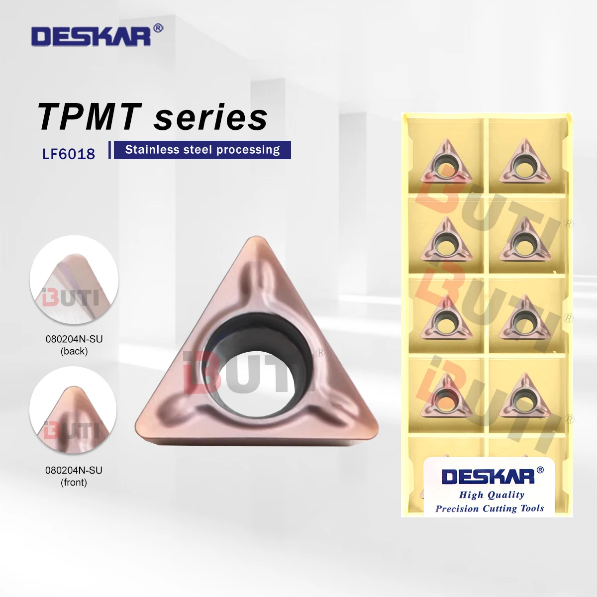 

DESKAR 100% original TPMT080204N-SU LF6018 Pneumatic Chamfering Machine Triangular Boring Turning Blade Hard Alloy Machine Tools