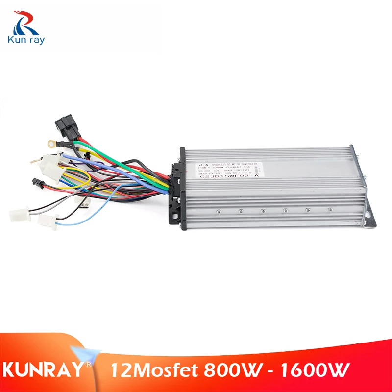 KUNRAY High Quality Brushless Motor Speed Controller 12Mosfet 800W - 1600W 48V DC E-Bike Electric Bicycle Scooter Accessories