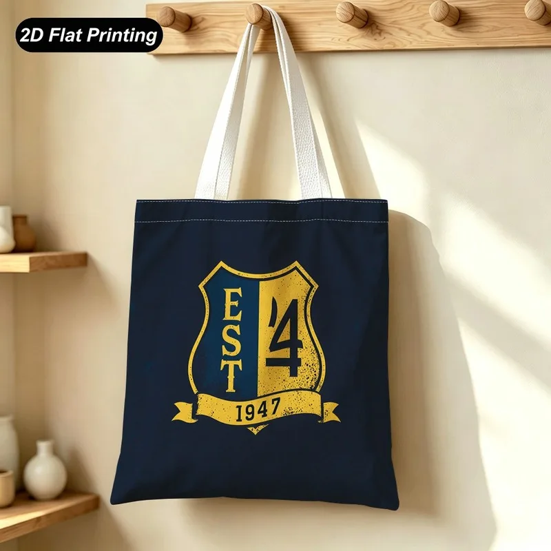 1PC【Tote Bag】2DFlat effect，Shield badge print vintage tote bag，Durable and large capacity，Adapted shopping、Daily Commute、Sho