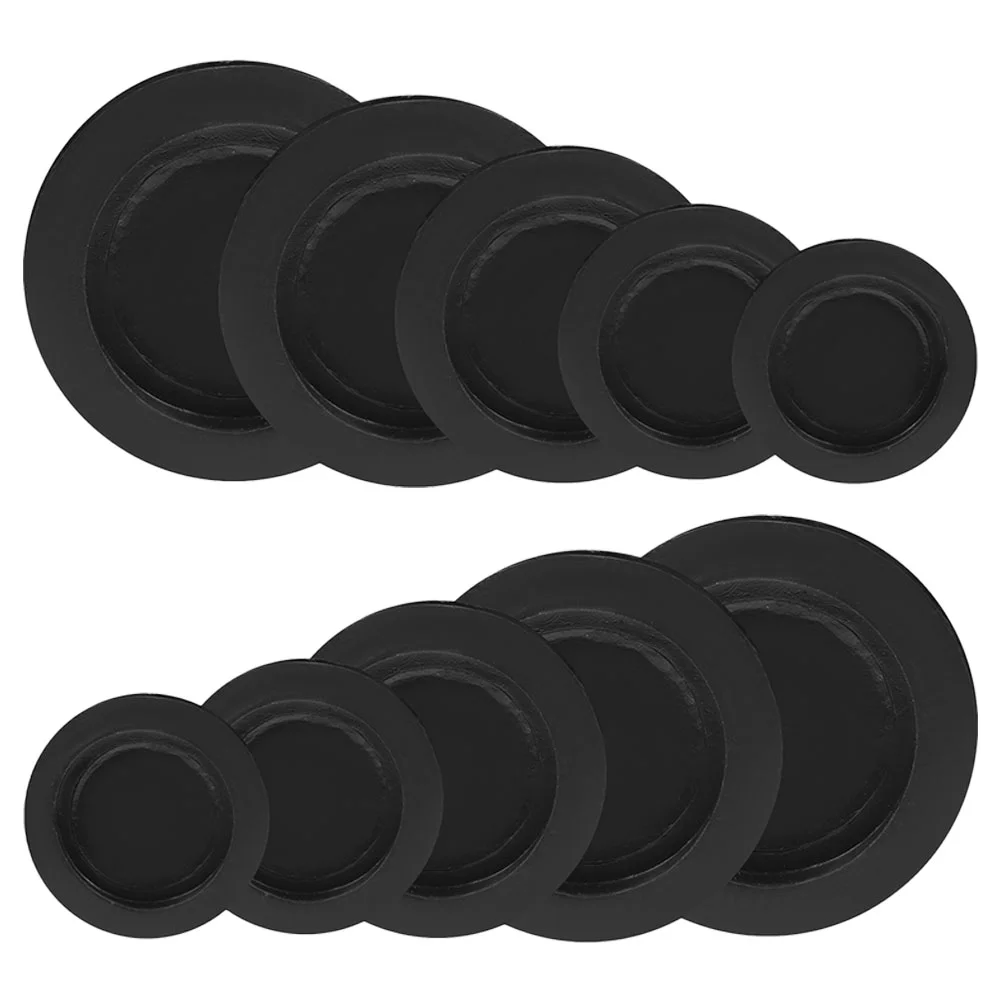 

10 Pcs Jar Bottom Caps Round Rubber Stopper Clear Piggy Bank for Adults Plug Black Child Toy
