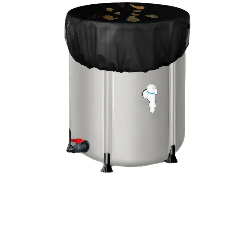 

PVC rainwater collector, anti-clogging sealing net foldable outdoor rainwater bucket