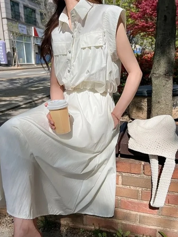 

Faionable Street Sle Age-Defng Set Women's Summer 2024 New Vintage Turn-down Collar Svel irt plus ter Skirt ...