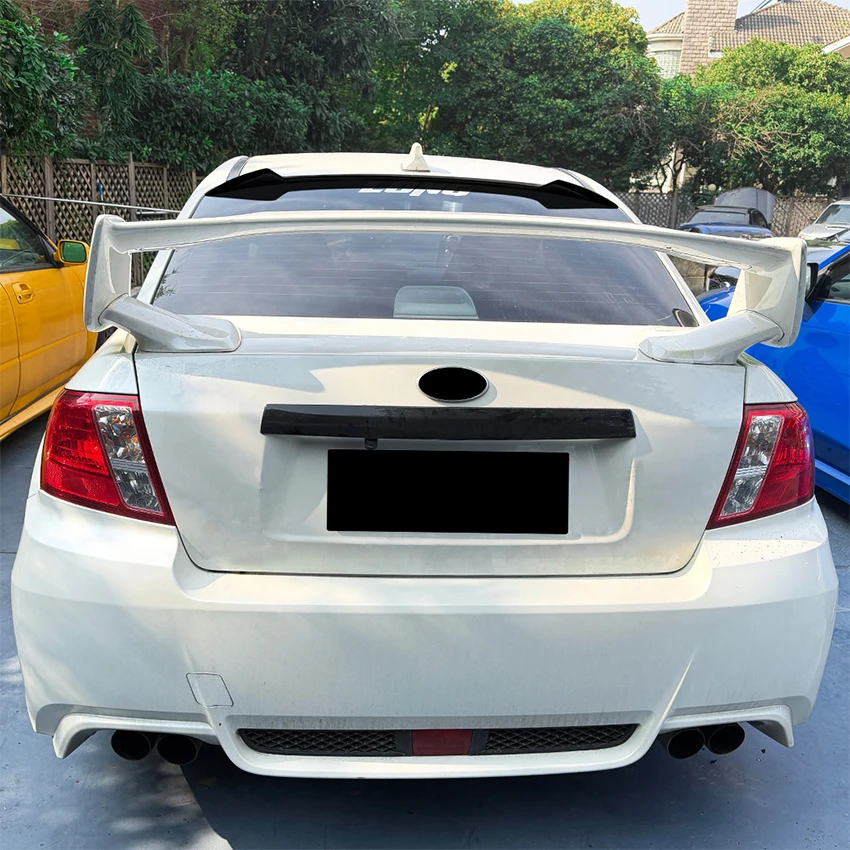 For 2008 2009 2010 2011 2012 2013 2014 Subaru Impreza WRX STI Roof Spoiler Spoiler Wings Black Carbon Car Accessories Part - view 2