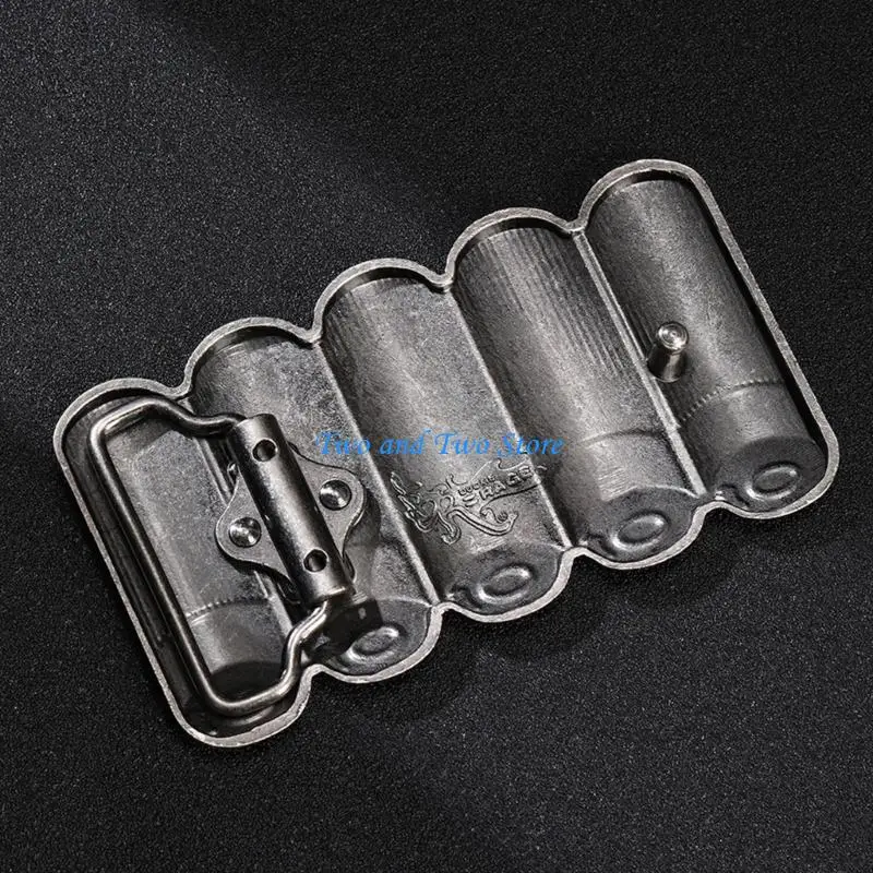 HX6F Western Belt Buckle for Women Men Punk Buckles Collection Casual Outfit