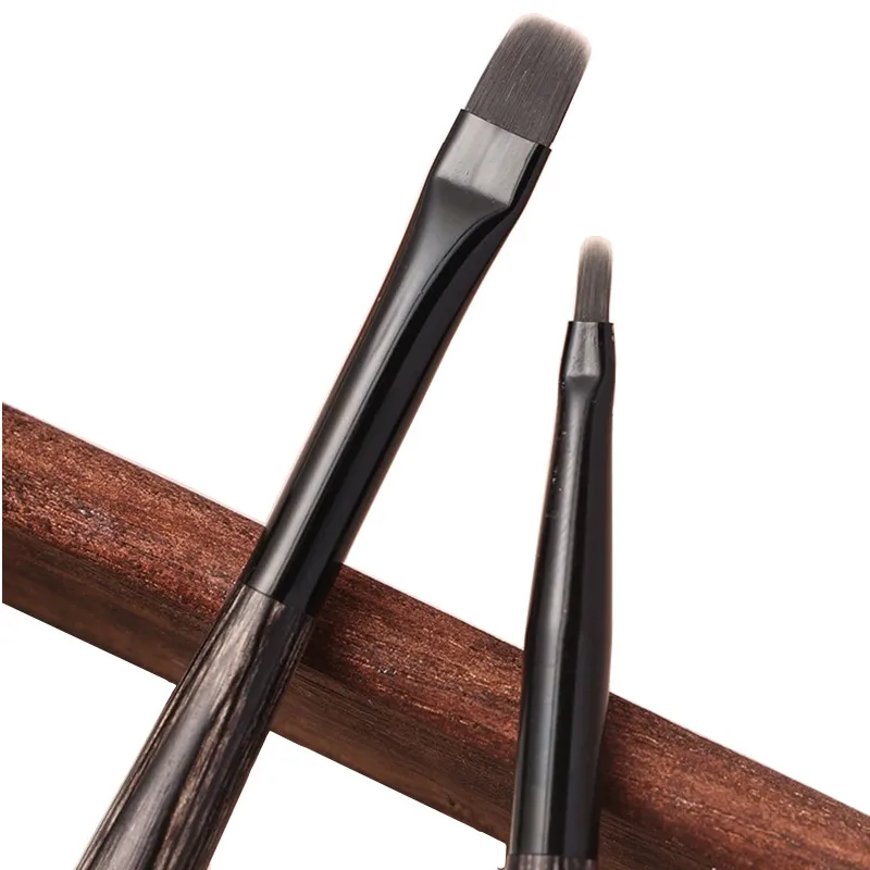 1/12PCS Sandelholz Dreieckige Nagel Zeichnung Pinsel Für Maniküre Linien Malerei Gradienten UV GEL Verlängerung Builder Zeichnung Stift