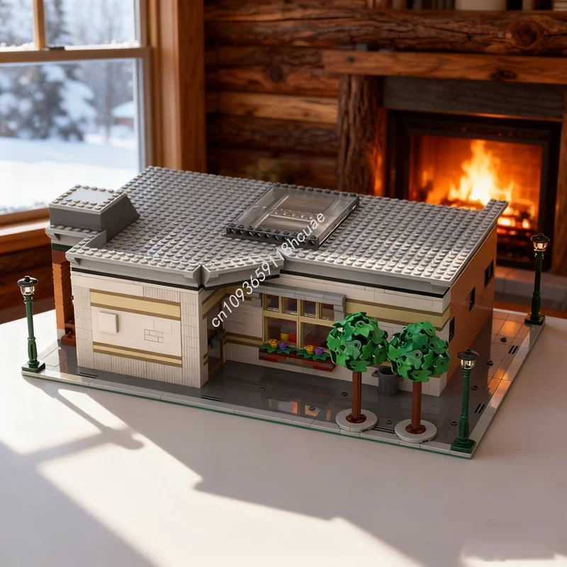 

1417 шт. MOC SitComplex Monk S Caf, модульная модель, строительные блоки, строительные DIY, образование, рождественские подарки, кирпичные игрушки для детей