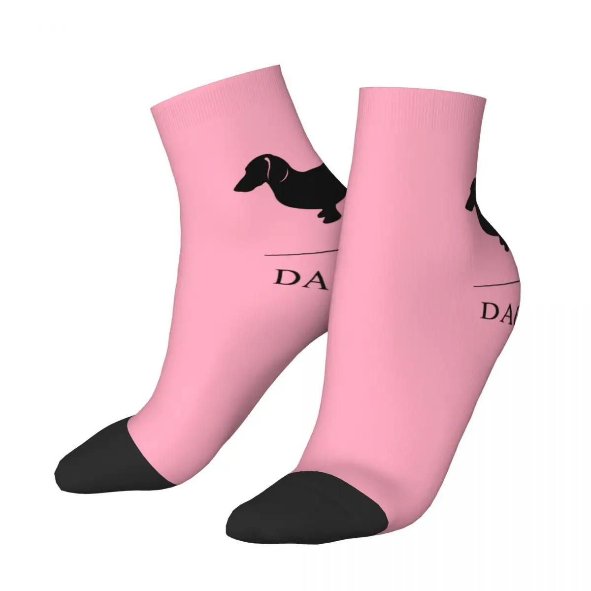 Dachshund Men's Crew Socks Unisex Fun 3D Printed Sausage Badger Wiener Dog Dress Socks