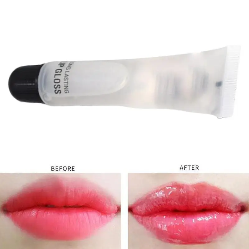 1 pz lucidalabbra con finitura lucida, idratante lucidalabbra carnoso, olio per labbra idratante trasparente non appiccicoso per labbra secche