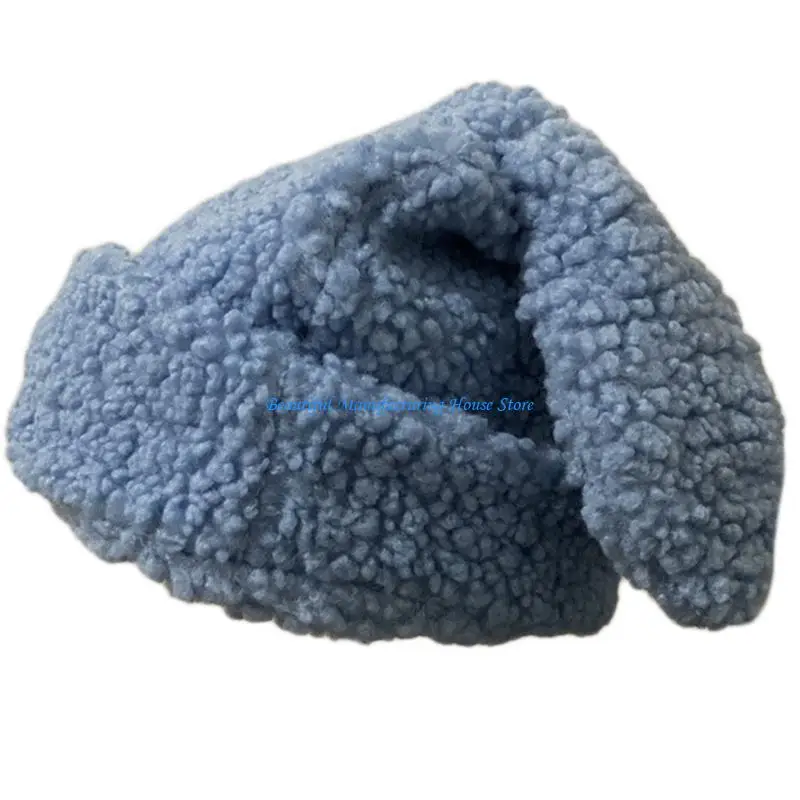 E56A Simple Rabbit Ears Funny Knitted Winter Windproof Fashion Knitted Hat All-match