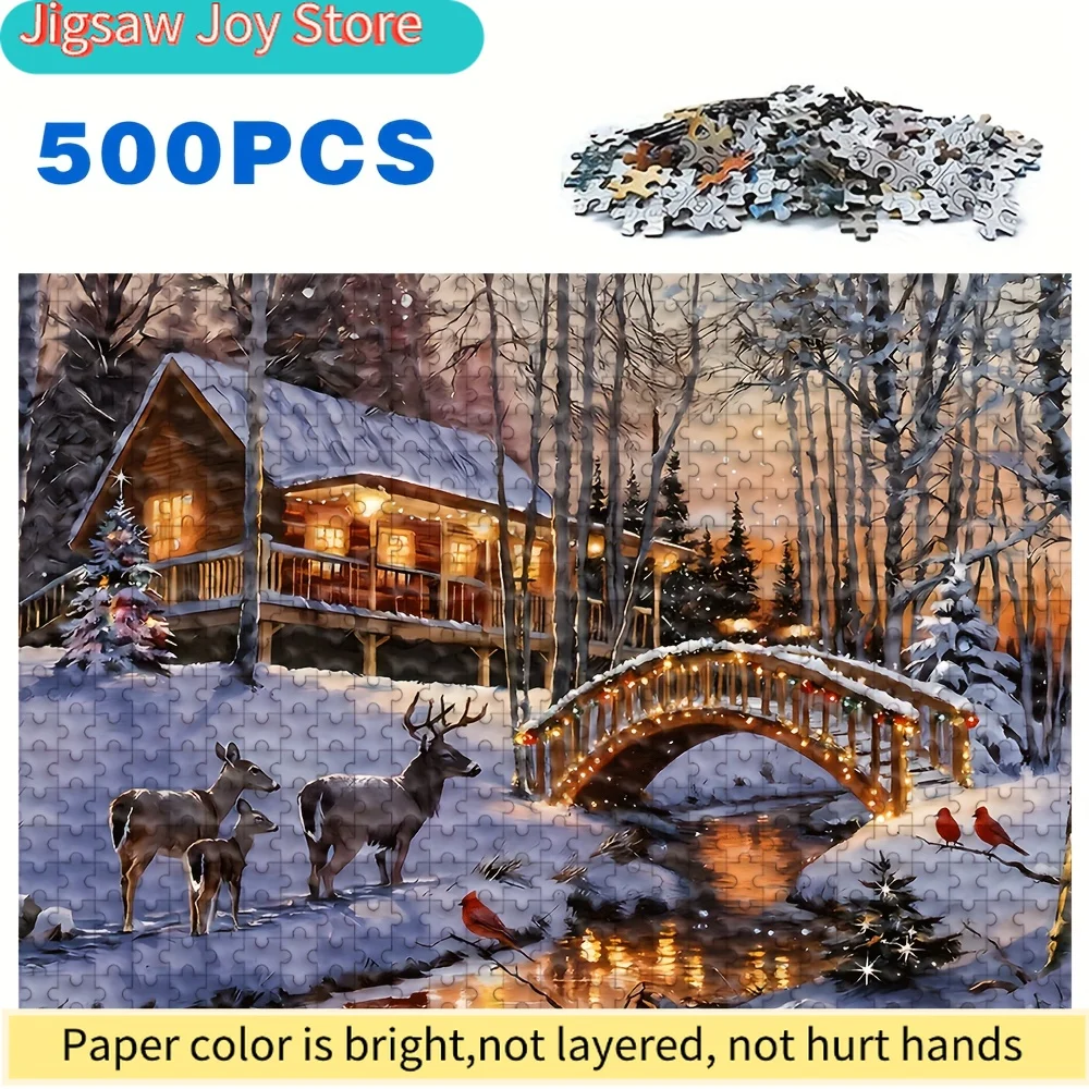 ปริศนาสำหรับผู้ใหญ่ 500/1000 ชิ้น คุณภาพสูง เกมครอบครัวที่สนุกสนานเพื่อบรรเทาความเครียด เหมาะสำหรับวันเกิด คริสต์มาส ฮาโลวีน