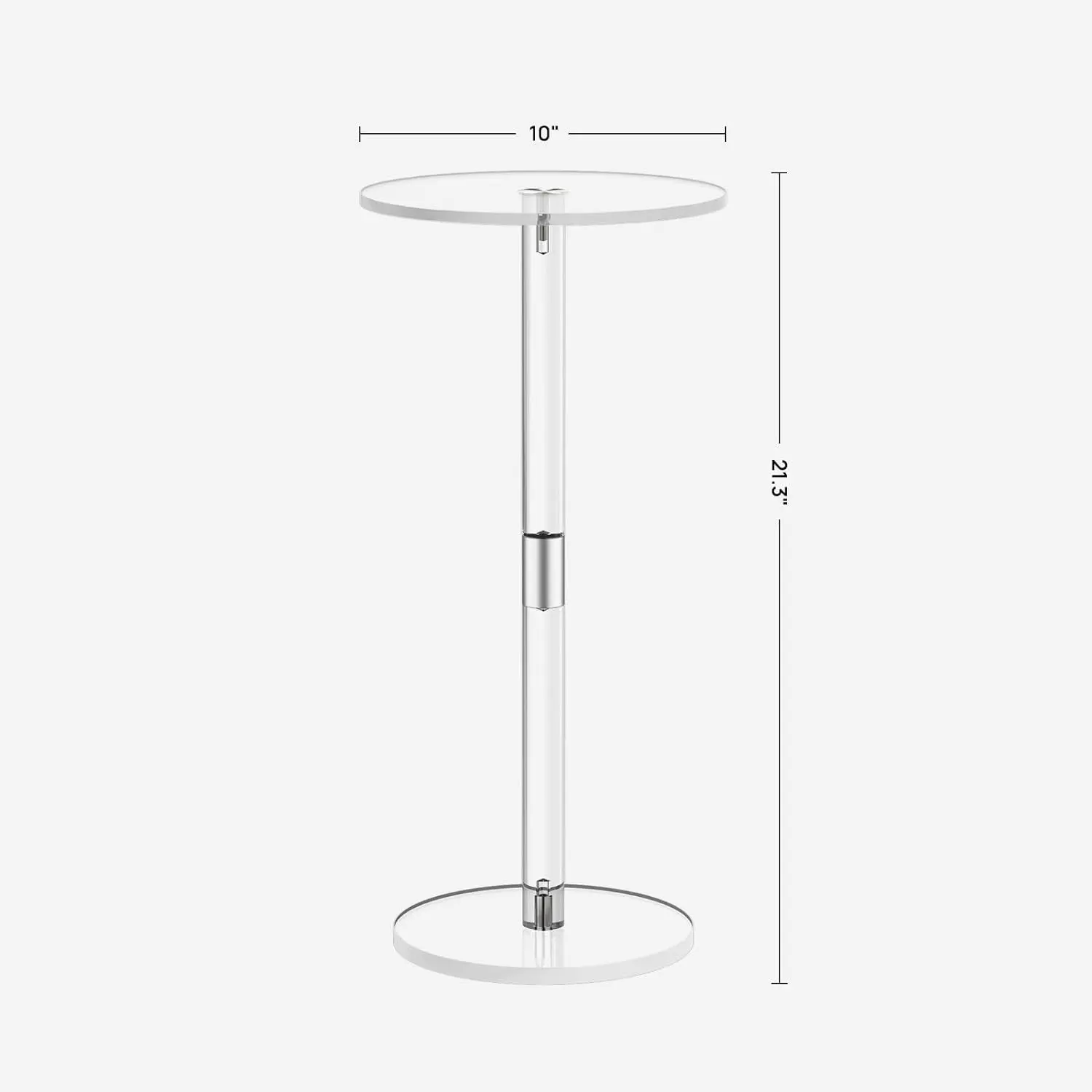 Minimalist Corner Table Modern Small Round Table Transparent Coffee Table Acrylic Side Table Compact Space Beverage Table