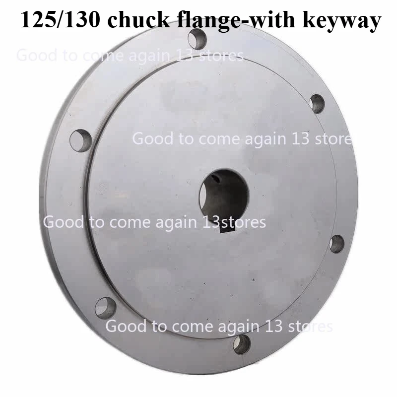 1pc CNC Lathe Machine Tool Part Chuck Back Connection Plate K11/K12-125—130 Motor Shaft Transition Reducer Flange bring Keyway