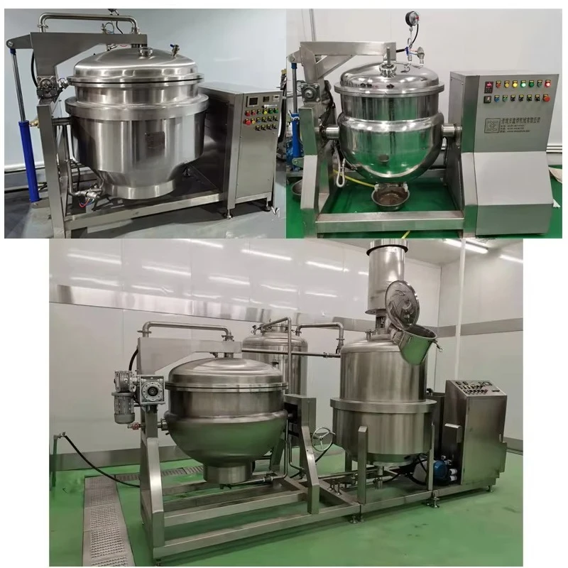 Electric Jacketed Kettle Stainless Steel Syrup Cooker Vacuum Sugar Soaking Machine Custom