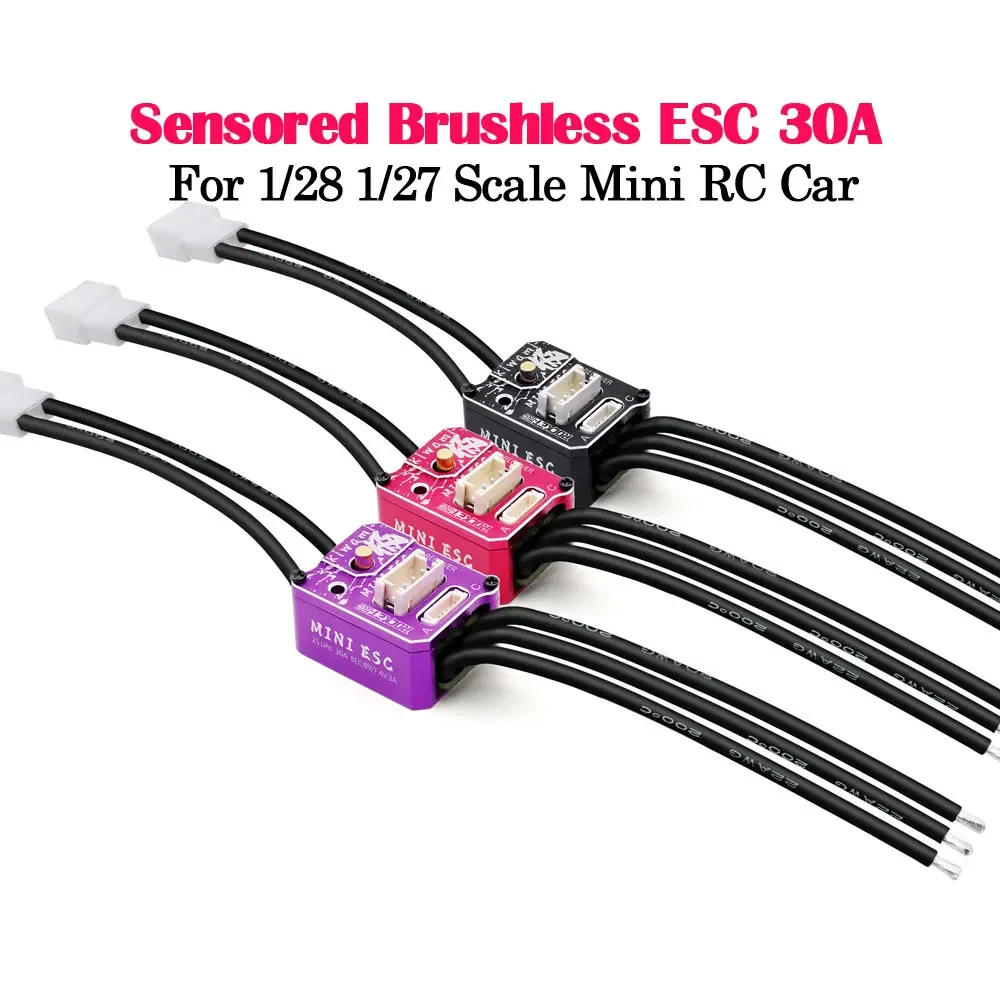 SkyDElRocket RC 30A Sensored Brushless ESC 2S Lipo Bec 6V/7.4V Speed Controller Voor Rc 1/24 1/28 Auto Concurrentie RC Car