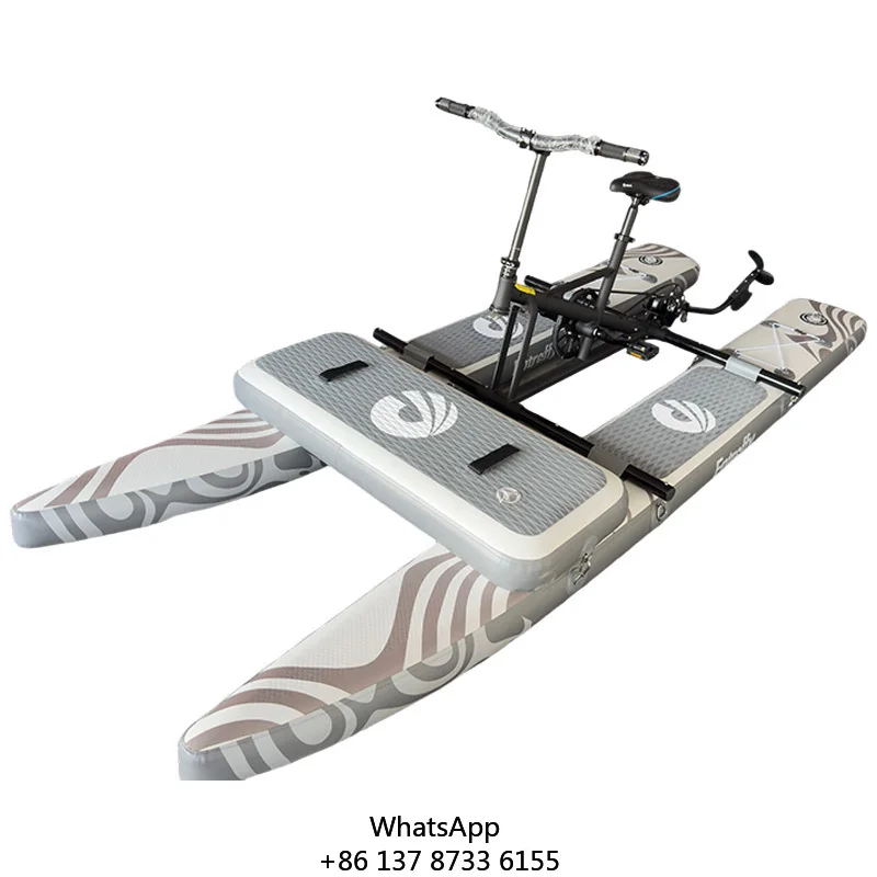 Favorite New Design Customized Inflatable Floating Water Bike Portable Detachable Water Bike Bicycle For Water Sport