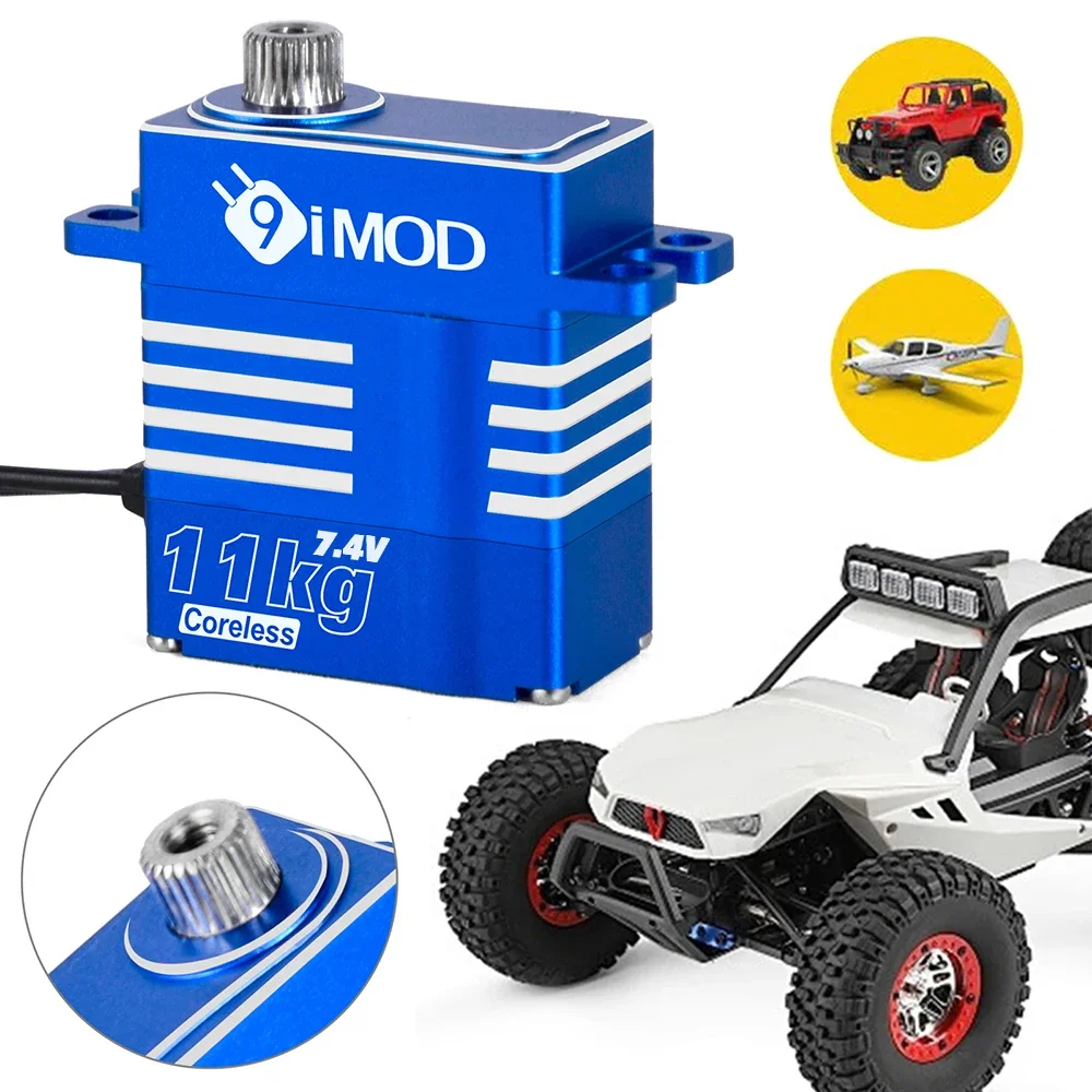 

9IMOD Мини RC Digatal Servo 11 кг Бессердечный двигатель Цельнометаллическая шестерня Микро сервоприводы 4,8-8,4 В для радиоуправляемого автомобиля RC Вертолет DIY Аксессуары