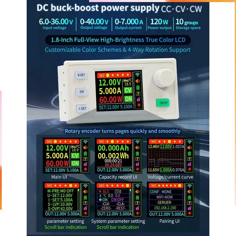 A92Z SK150S Adjustable DC Regulated Power Supply+WIFI Module Constant Voltage Constant Current 8A 150W Step-Down Module