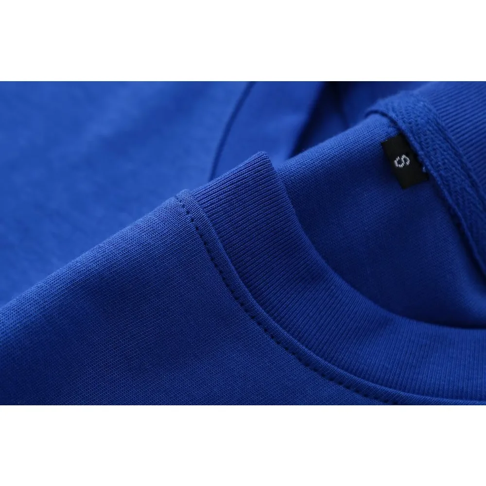 Women's Copenhagen Text T-shirt Casual Cornflower Blue Crew Neck T-shirts with Contrasting Text Oversized Fit Short Sleeves Tees