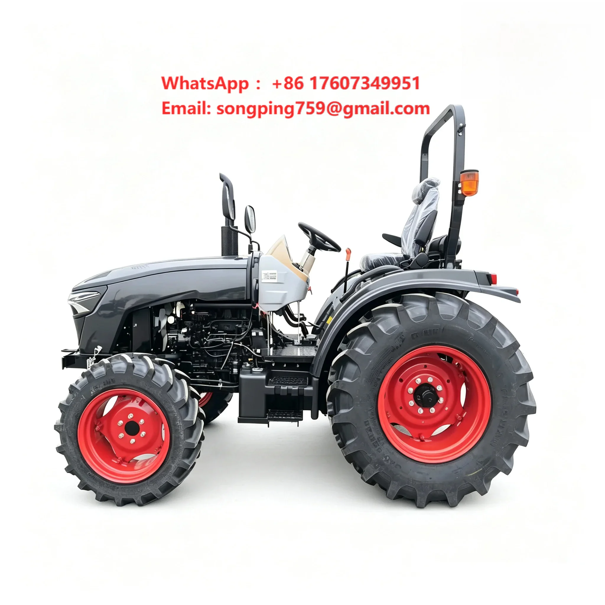 50HP Yunnei Engine 4WD Agricultural Tractor Multi-use Ploughing Rotary Tilling Ditching Fertilizing Fit Farmland Orchard Hilly