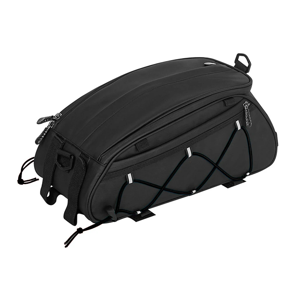 

RZAHUAHU Bike Pannier Rack Bag Waterproof Bike Rear Seat Trunk Bag Multiple Pockets Night Reflective Cycling Equipment