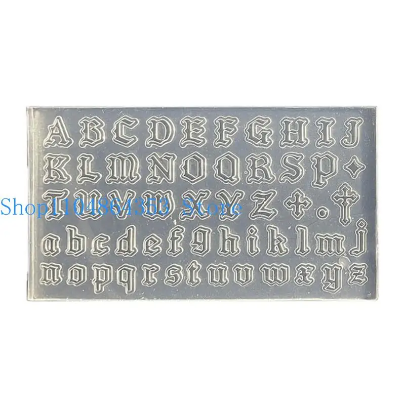 

652F Mini Letter Mold Crafts Moulds Gothic Silicone Letter Molds Exquisite Resin Mold Perfect Gift for Hand-Making Lover