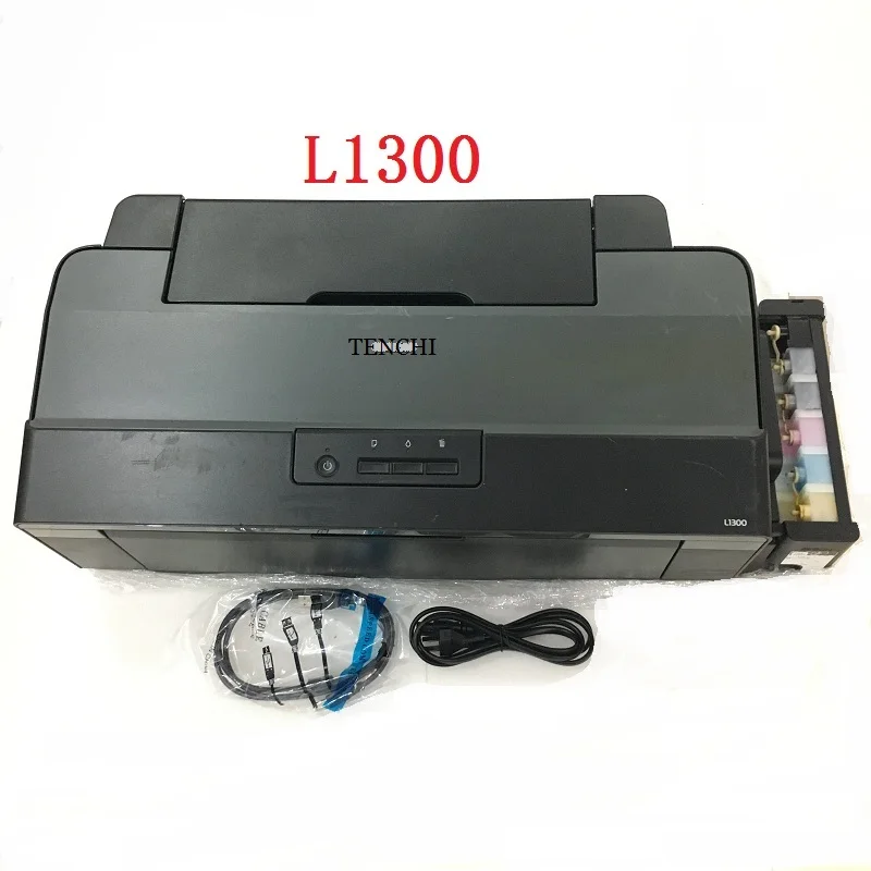 L1300 5 color A3 Printer machine Original 90% new for Epson EcoTank L1300 with Second hand print head +New CISS+ power cable