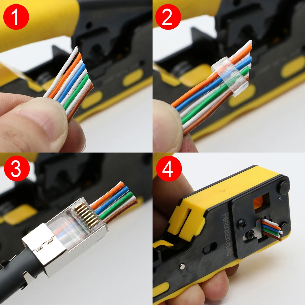 Xintylink CAT8 CAT7 RJ45 Connector Ethernet Cable Plug RJ45 CAT6A Male Network Shielded CAT7A 8P8C STP LAN Modular Jack 50U