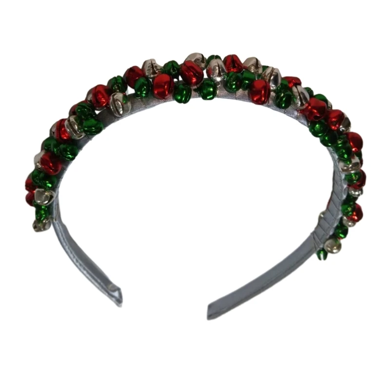 Small Bells Thin Side Headband Colorful Hair Hoop Fashion Children Christmas Party Hairstyle Headwear Lightweight 28TF