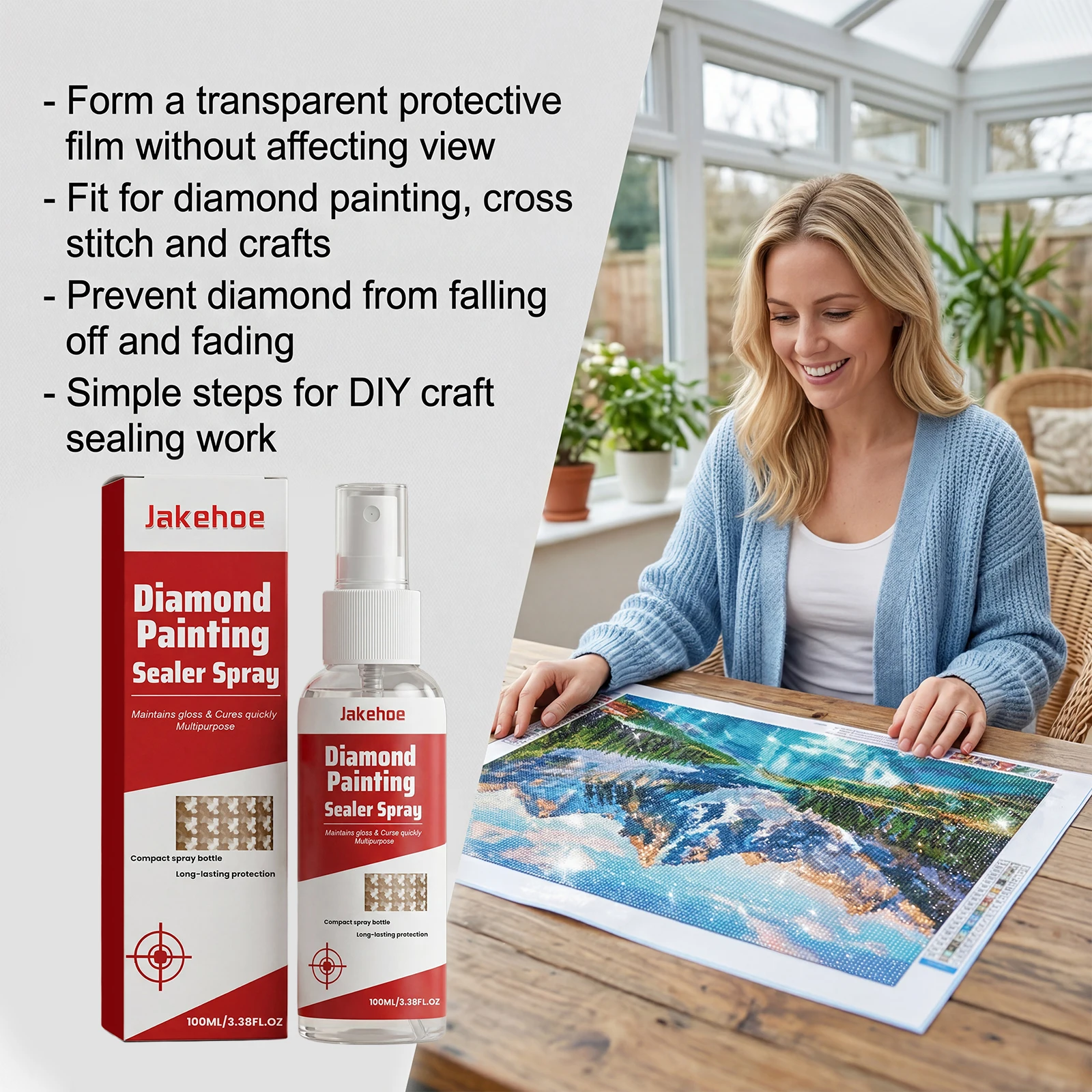 Diamond Painting Sealer Spray Fast Curing Transparent Coating Anti-Dust Anti-Oxidation Preserve Prevent Fading Protective Spray