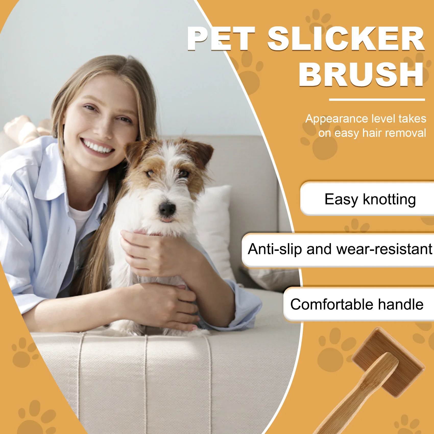 A55F-Rug Tassel Brush Macrame Carpet Tapestry Weaving Cotton Rope Weaving Comb Pet Dematting Open Knot Carding Comb Tools