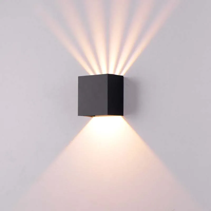 

6W Modern Cube LED Wall Lamp Outdoor Waterproof IP65 Porch Garden Wall Light Sconce Bedroom Balcony Decoration Adjustable Beam