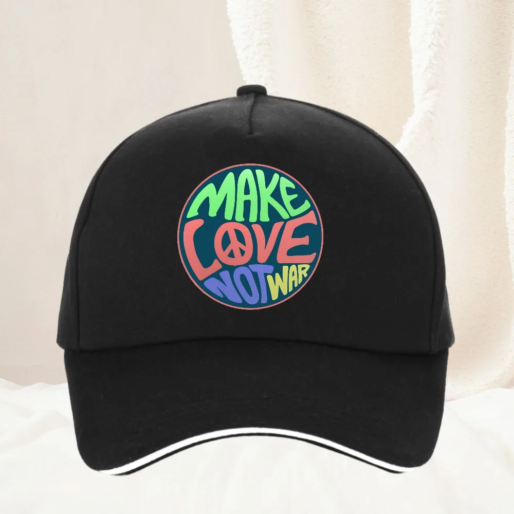 Funny Make Love, Not War Creative printing Baseball Caps Unisex Outdoor Adjustable Hat Casual Sunscreen Caps