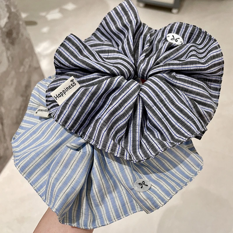 

Корейские модные полосатые резинки для волос, синие резинки для волос, петли для волос, эластичная резинка для волос, однотонные резинки для волос, аксессуары для хвоста