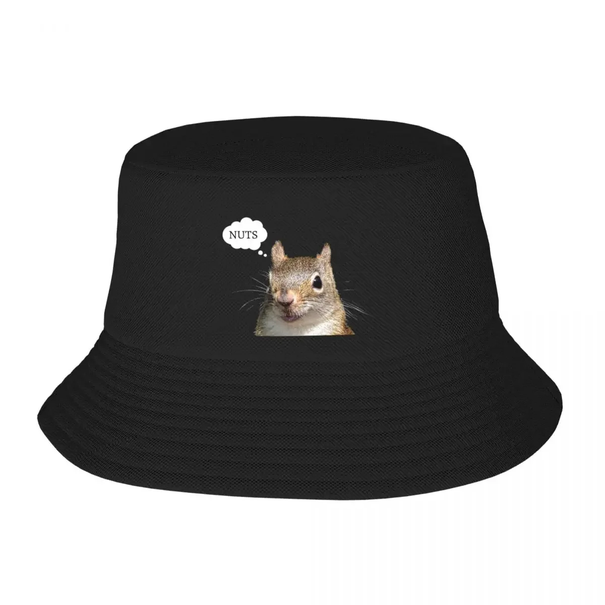 Squirrel say's Nuts Bucket Hat birthday Snap Back Hat Male Women's